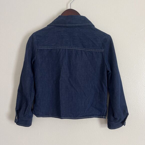 Billy The Kid Vintage Blue Denim Snap Button Logo Western Jacket- Youth Large - Picture 7 of 7